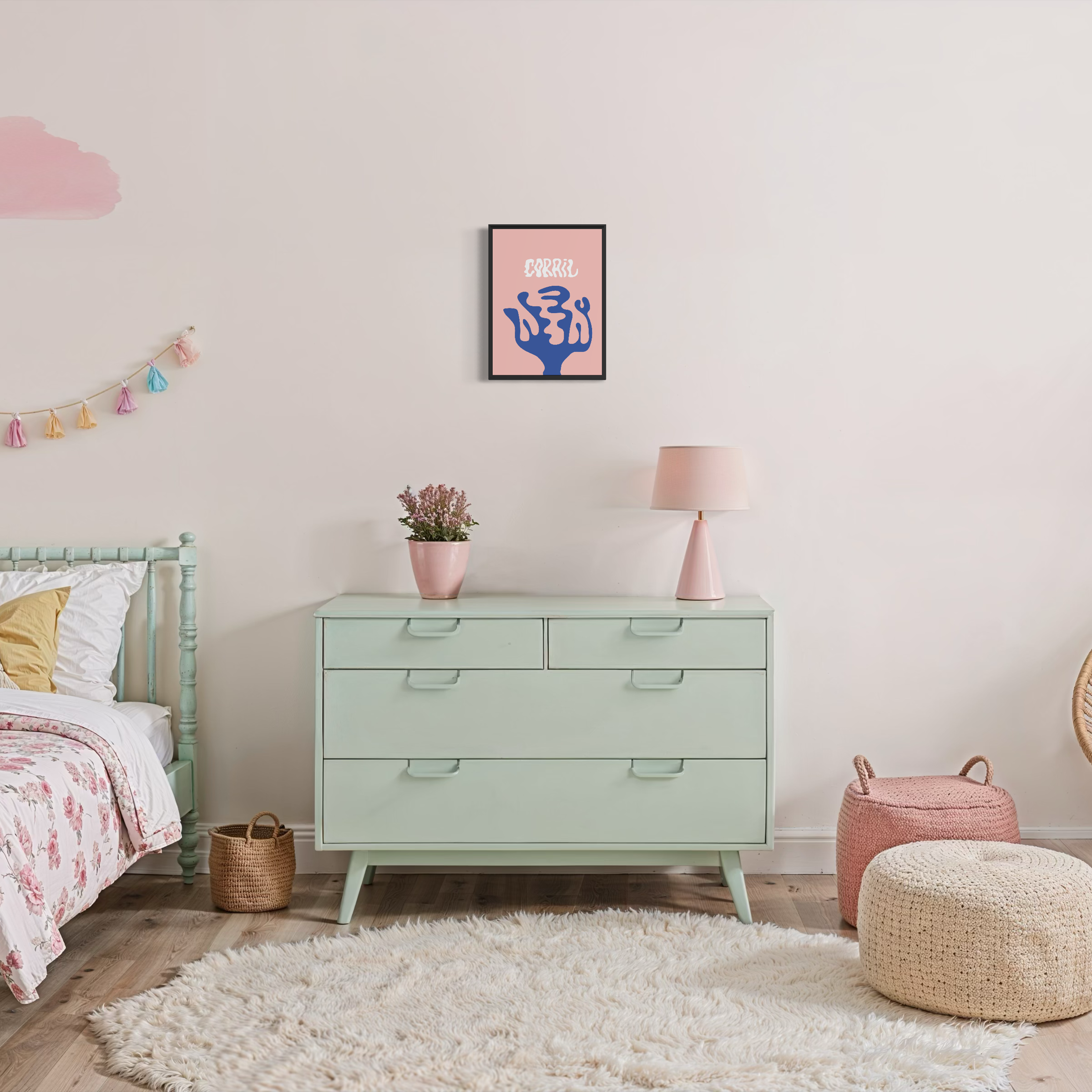 affiche corail rose affiche corail rose